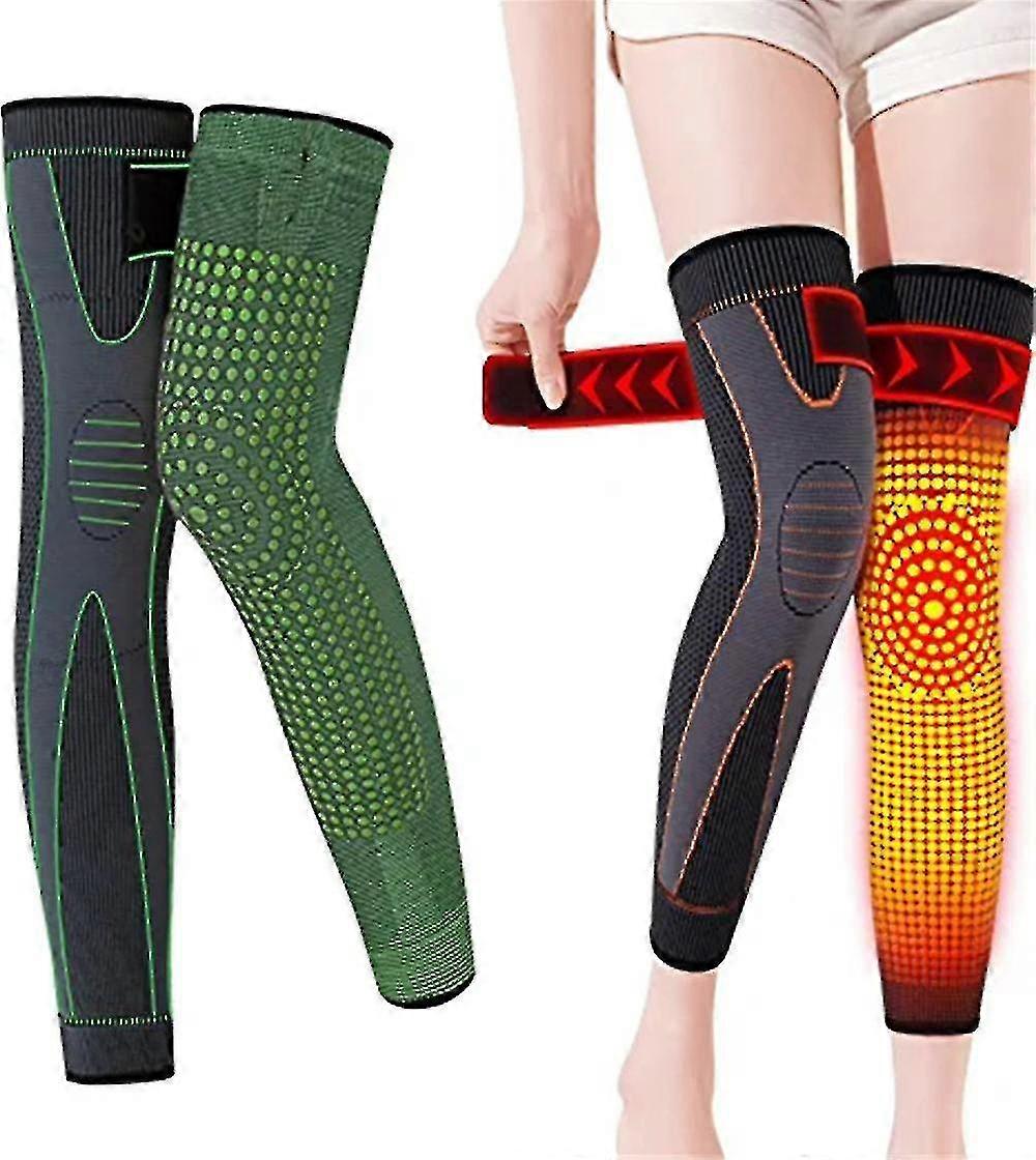 Tourmaline Acupression Auto-échauffante Mise en forme Manchon du genou, Armoise Tourmaline Acupression