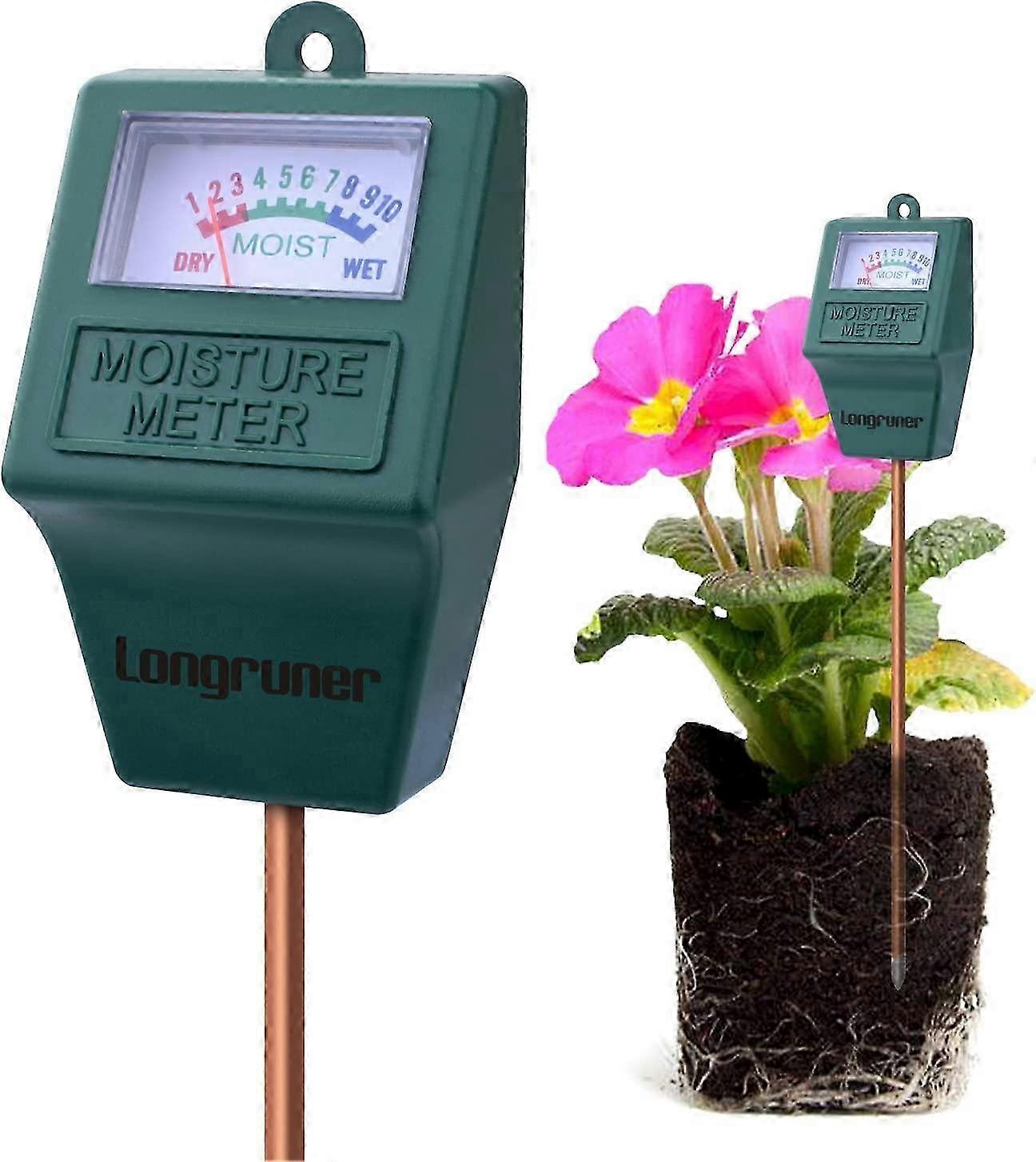 Longruner Soil Testers, Soil Moisture Sensor Meter Tester, Soil Water Monitor, Soil Moisture Tester for Garden, Farm, Lawn Plants, Indoor and Outdoor
