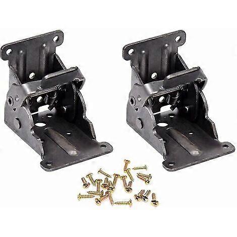 2 self-locking hinges, leg fittings for folding support legs and mezzanine for folding tables with folding legs