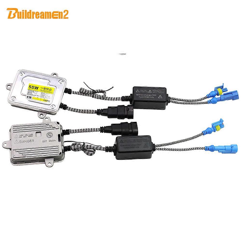 Buildreamen2 55W Car Xenon light AC HID Ballast 12V Digital Ballast Block Ignition Replacement All Bulb H1 H3 H4 H7 H8 H11 9005