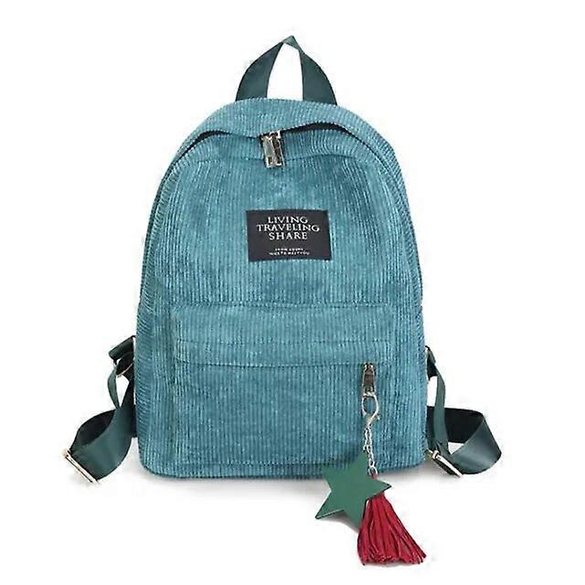 Student Backpack Minimalist College Style Solid Color Corduroy Casual Large Capacity Portable Boys and Girls Schoolbag Backpacks