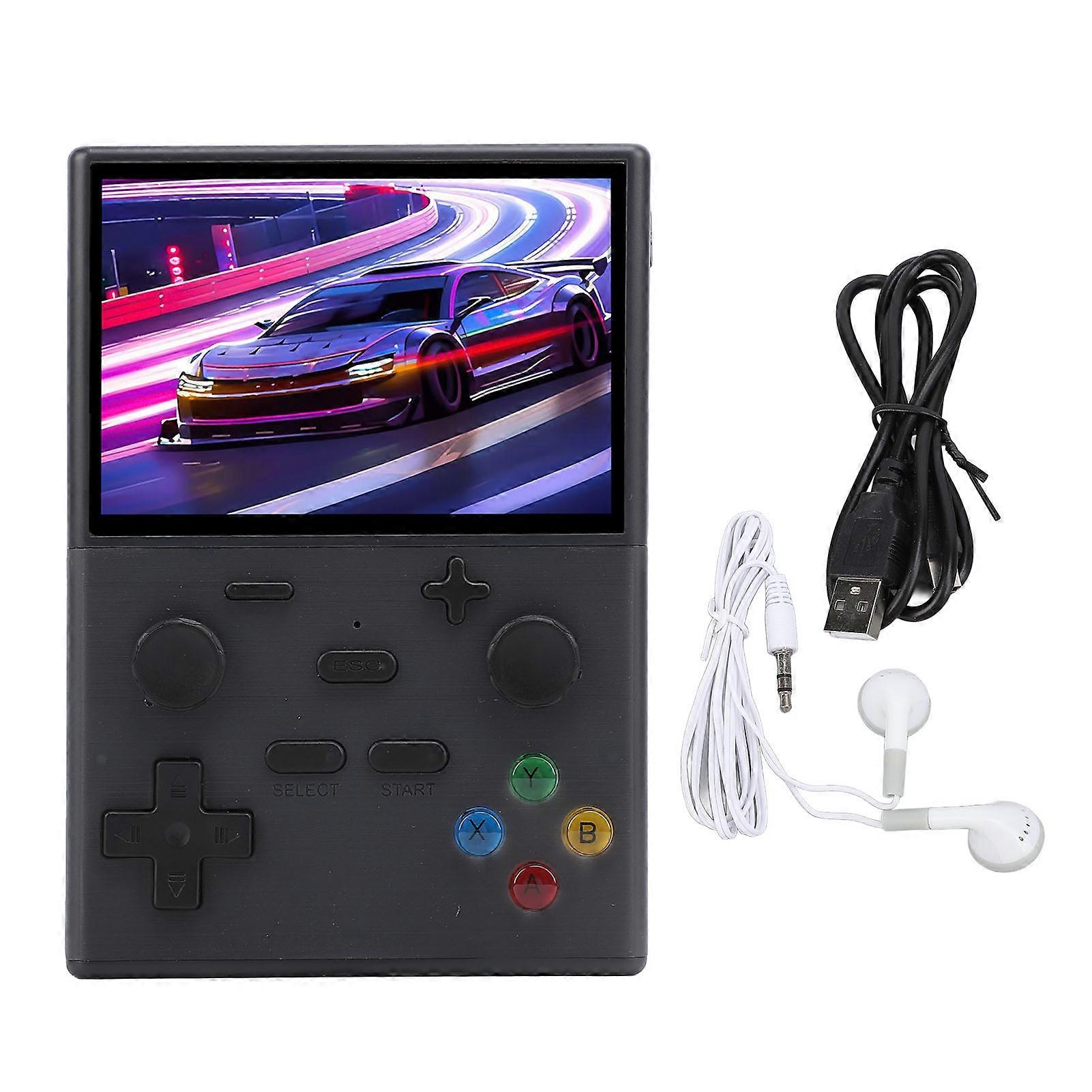 Portable Retro Game Console, 3.5" IPS Screen, Linux, HD Output, Black, High Performance