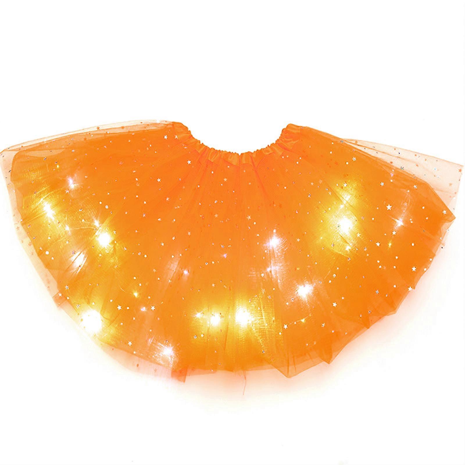 Saias infantis LED Girl Tutu Vestido de balé de festa extravagante Cintura elástica Banda Design Grenadine com luzes