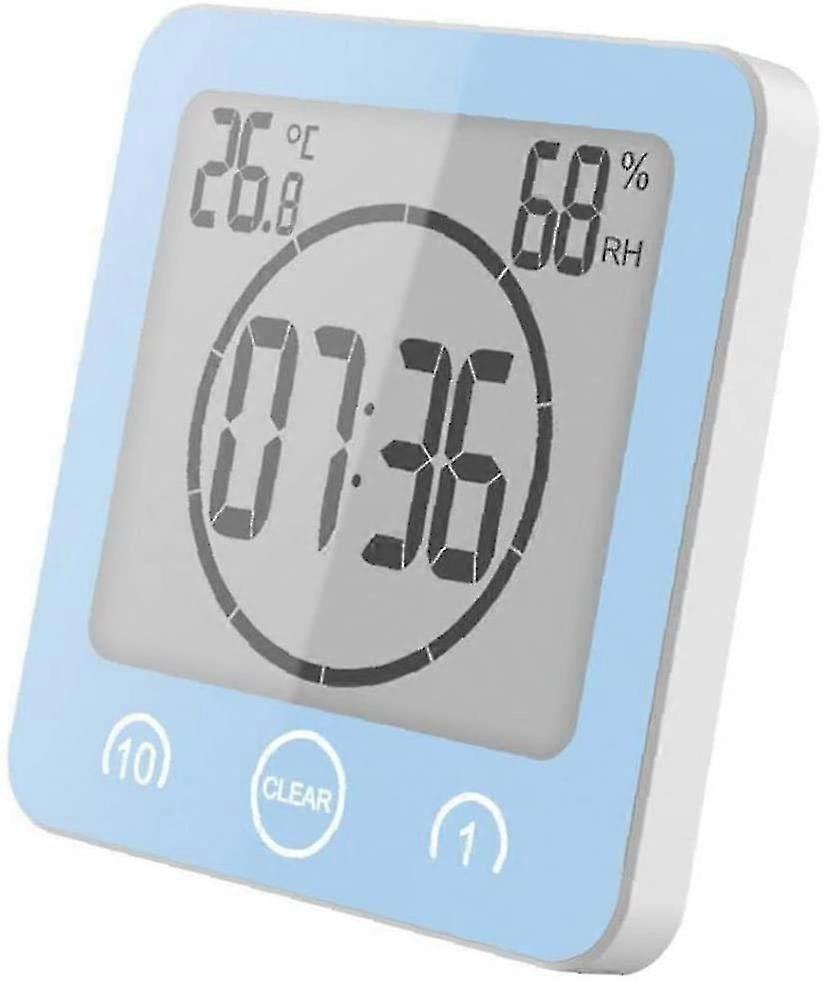 Digital Lcd Display Waterproof Bathroom Wall Clock  Temperature Timer