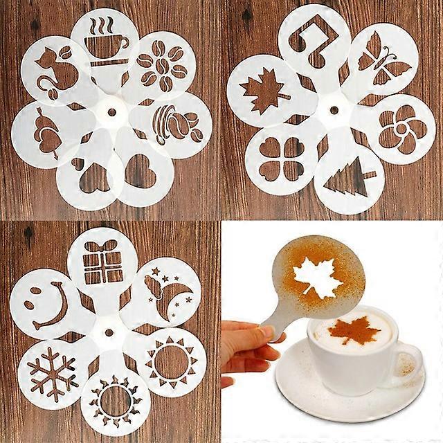 Stainless Steel Coffeeware Chocolate Shaker Cocoa Flour Coffee Stencils Tool Powder Dispenser Template Strew Pad  Duster Spray