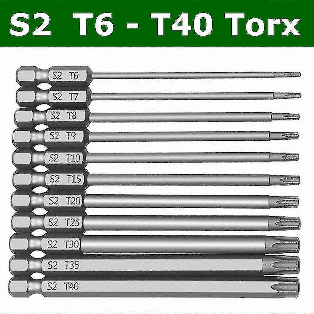 11pcs Long Reach Torx Star Hex Security Bit Set Tamper Proof Screwdriver Bits Uk