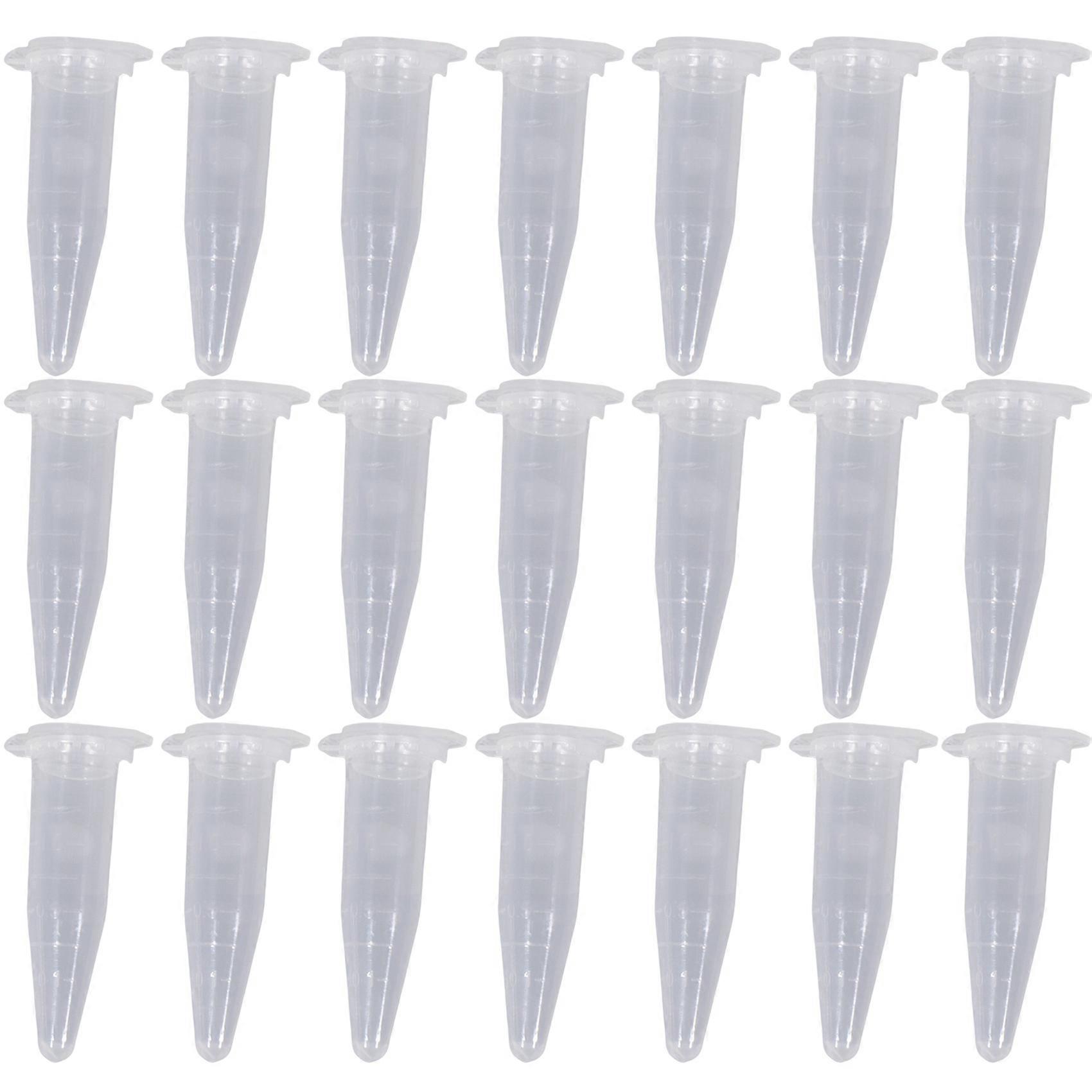 100PCS 1,5 ml Lab Mini Plast Provrör Centrifug Vial Snap Cap 42x11mm Klar