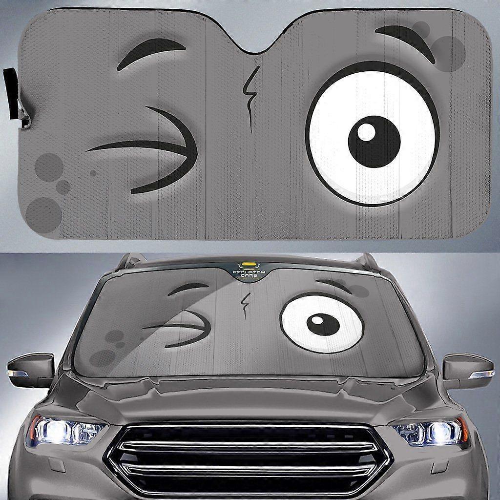 Parasole Parabrezza anteriore auto bianco Angry Eyes Auto Parasole Accessori auto personalizzati Regali auto Parasole auto copre parabrezza anteriore
