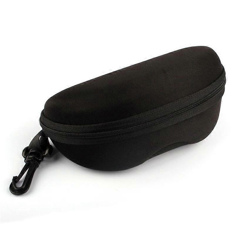 Black-EVA eyeglass case with colorful zipper and non-slip hook Black oxford cloth eyeglass case