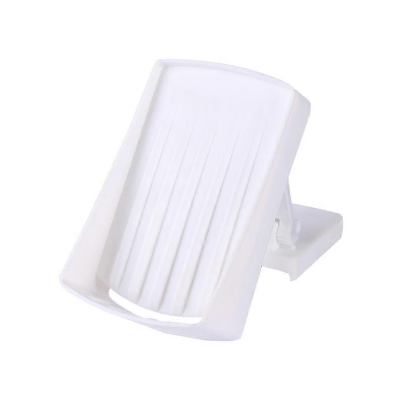 White Suction Cup Self Draining Plastic Soap Dish, Portable Soap Dish