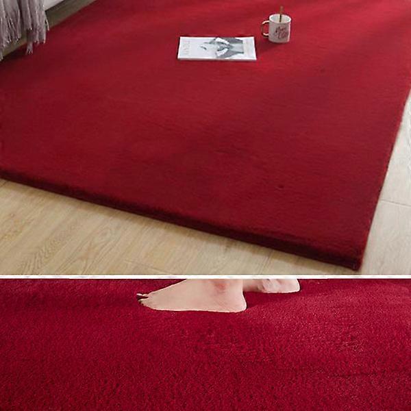 Imitation Rabbit Fur Carpet Comfortable Soft Plush Rug Modern Simple Bedroom/living Room Balcony Cushion Solid Color Sofa Mat