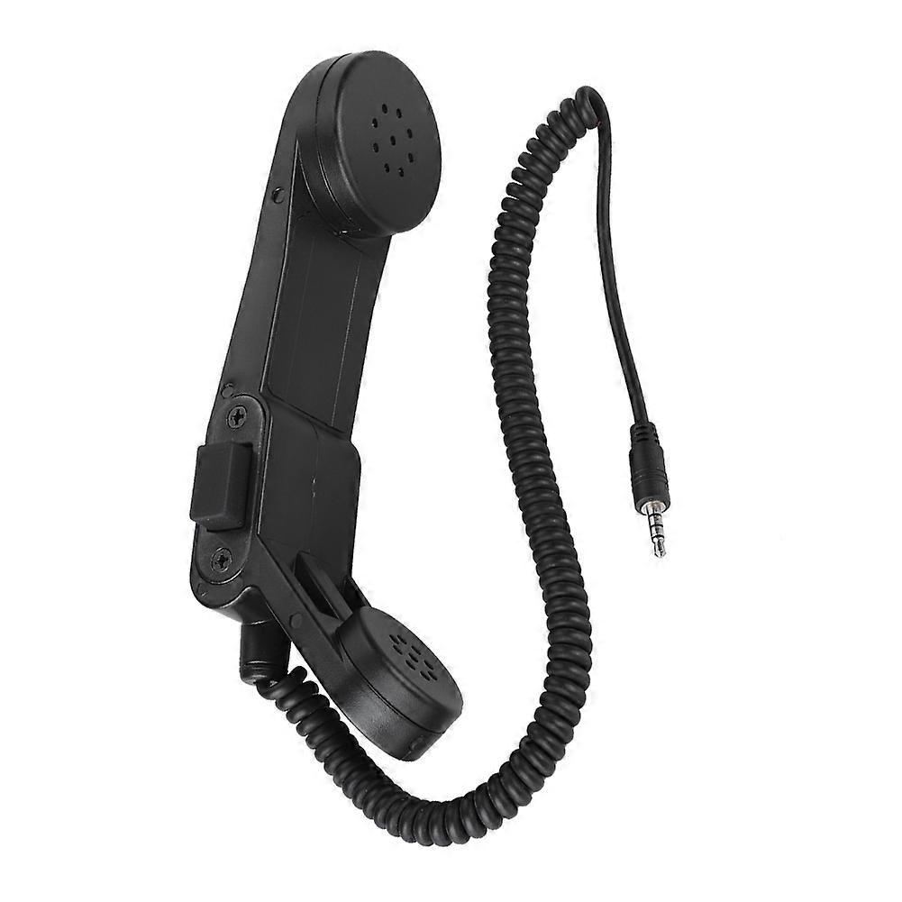 3.5mm Plug Handheld Speaker Mic HiFi Sound Shoulder/Handheld Retro Telephone Handset