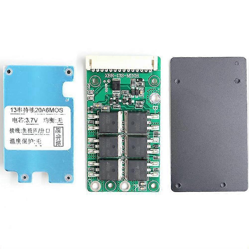 BMS 13S 48V Li-Ion Lithium 18650 Battery Pack Balancer Charge Board Equalizer Common/Separate Port for Escooter(20A)