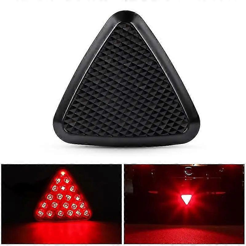 Universal Led Brake Stop Light Triangle LED Rear Tail Light Reverse Safety Strobe Lamp for Car Auto Suv truck Motorcycle 12V