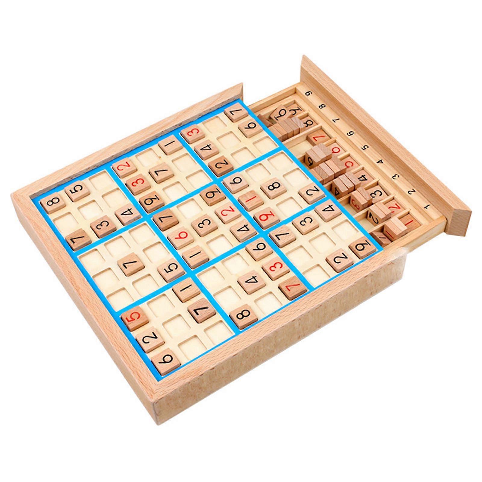 Sudoku Chess Game Brain Developmental Puzzle Board with Drawer for Elementary