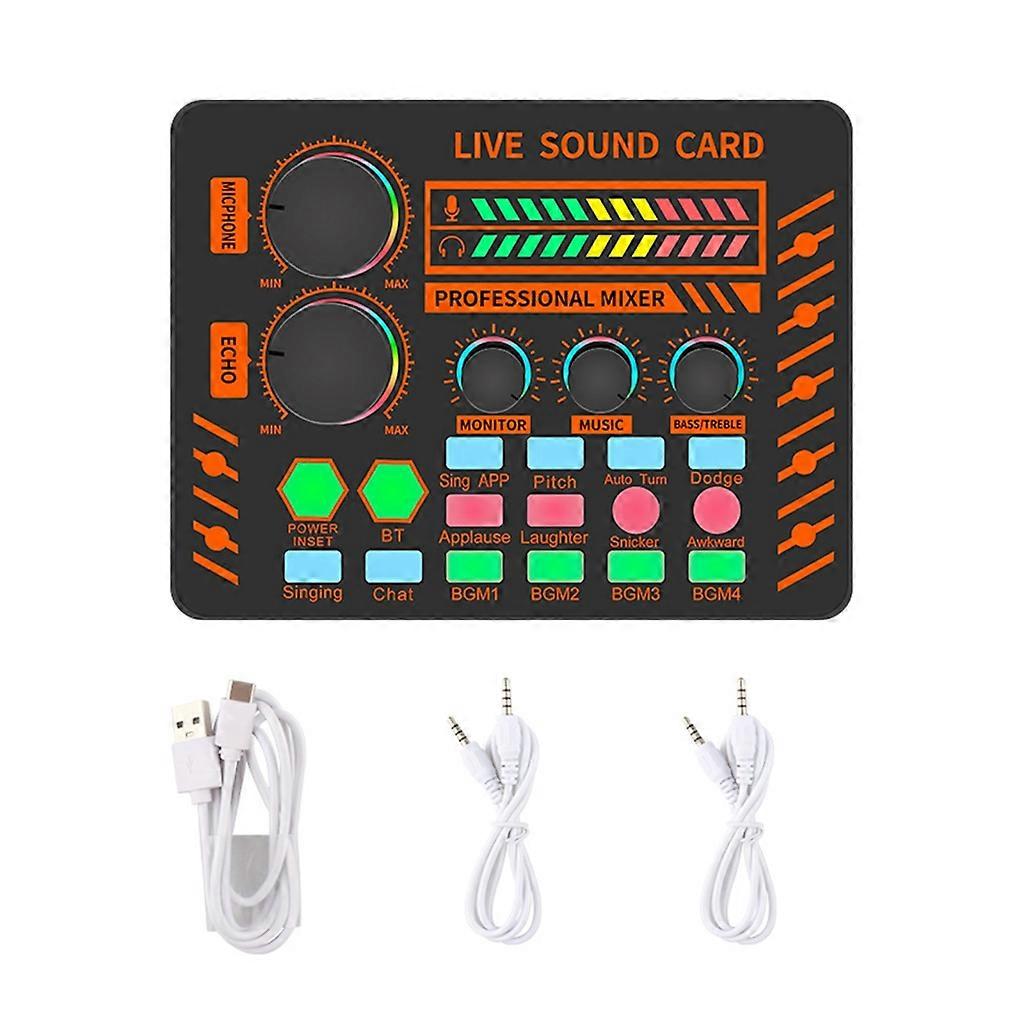Live Sound Card Microphone Mobilephone Computer Input Mixer Live Audio Card