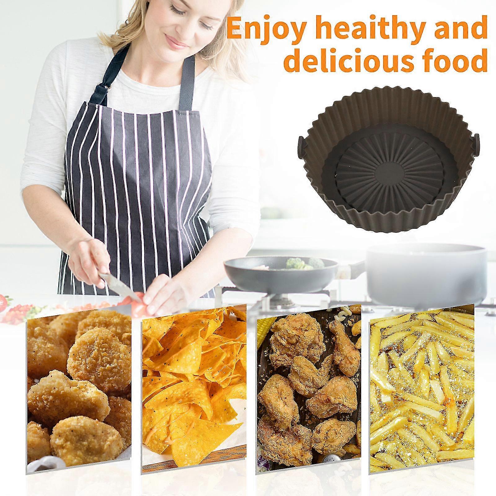 Pentola in silicone per friggitrice ad aria riutilizzabile, cestello da forno antiaderente resistente al calore-MXBC