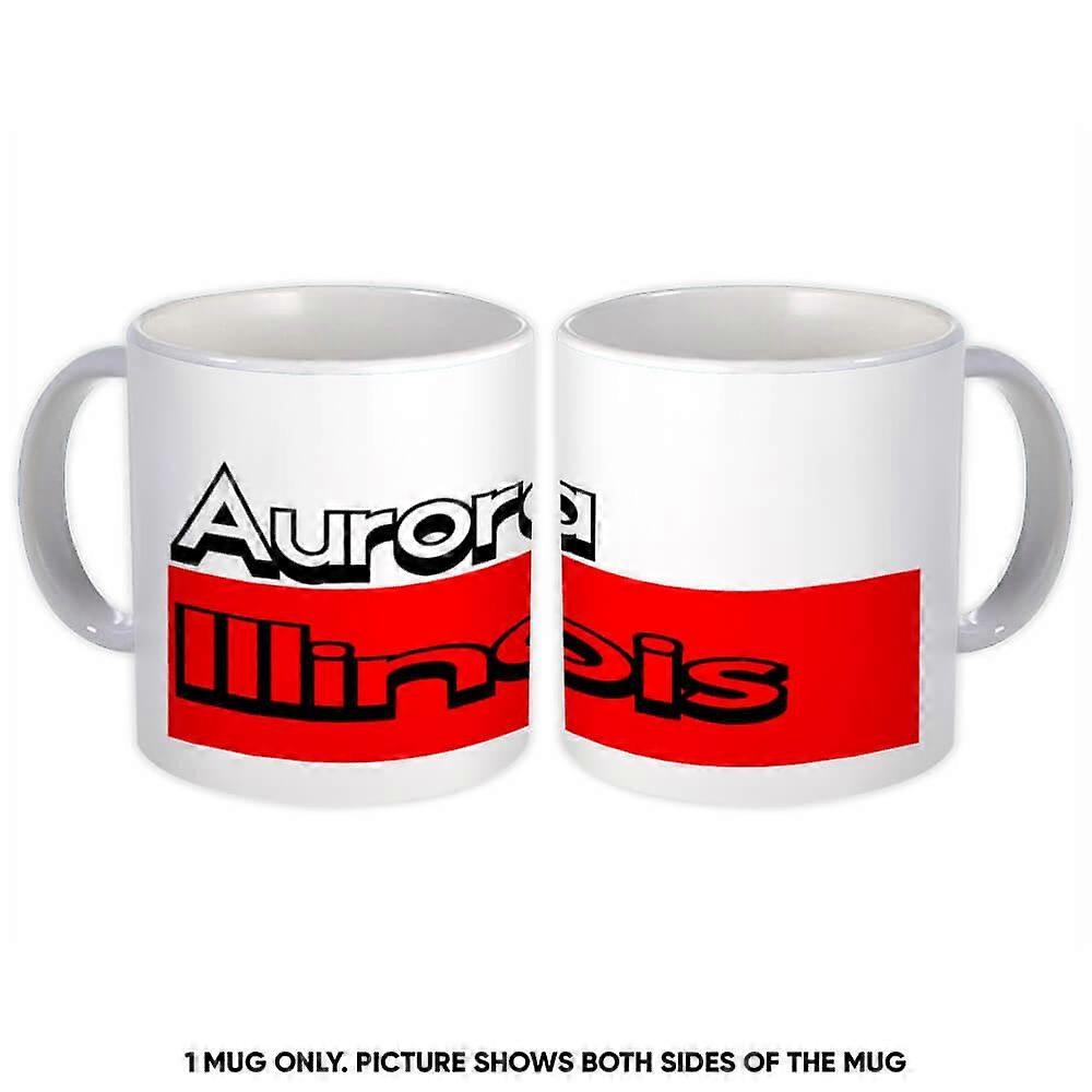 Geschenkbecher: Aurora Illinois Rechteck
