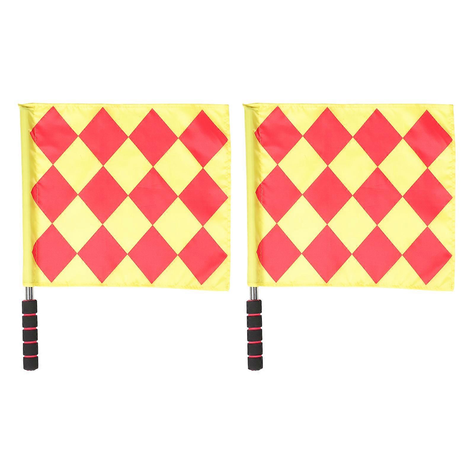 2 Stück Racing Rig Hand Flagge Schiedsrichter Elfmeter Flagge Fußball Linienrichter Flaggen Fußball Elfmeterflagge