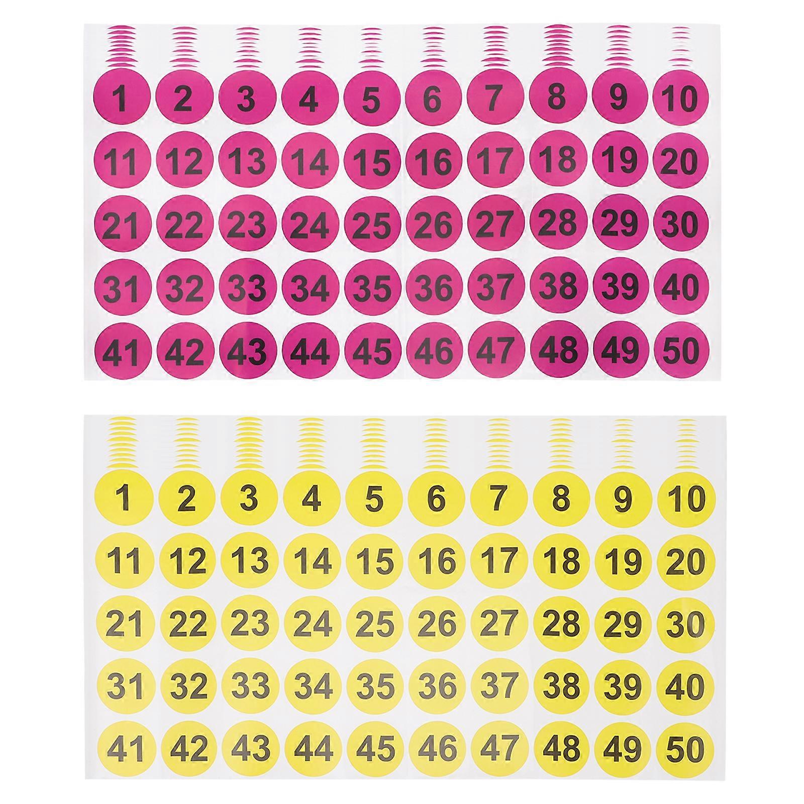42 Sheets Number Tags Number Vinyl Stickers Small Number Labels Stickers Round Number Stickers Storage Labels
