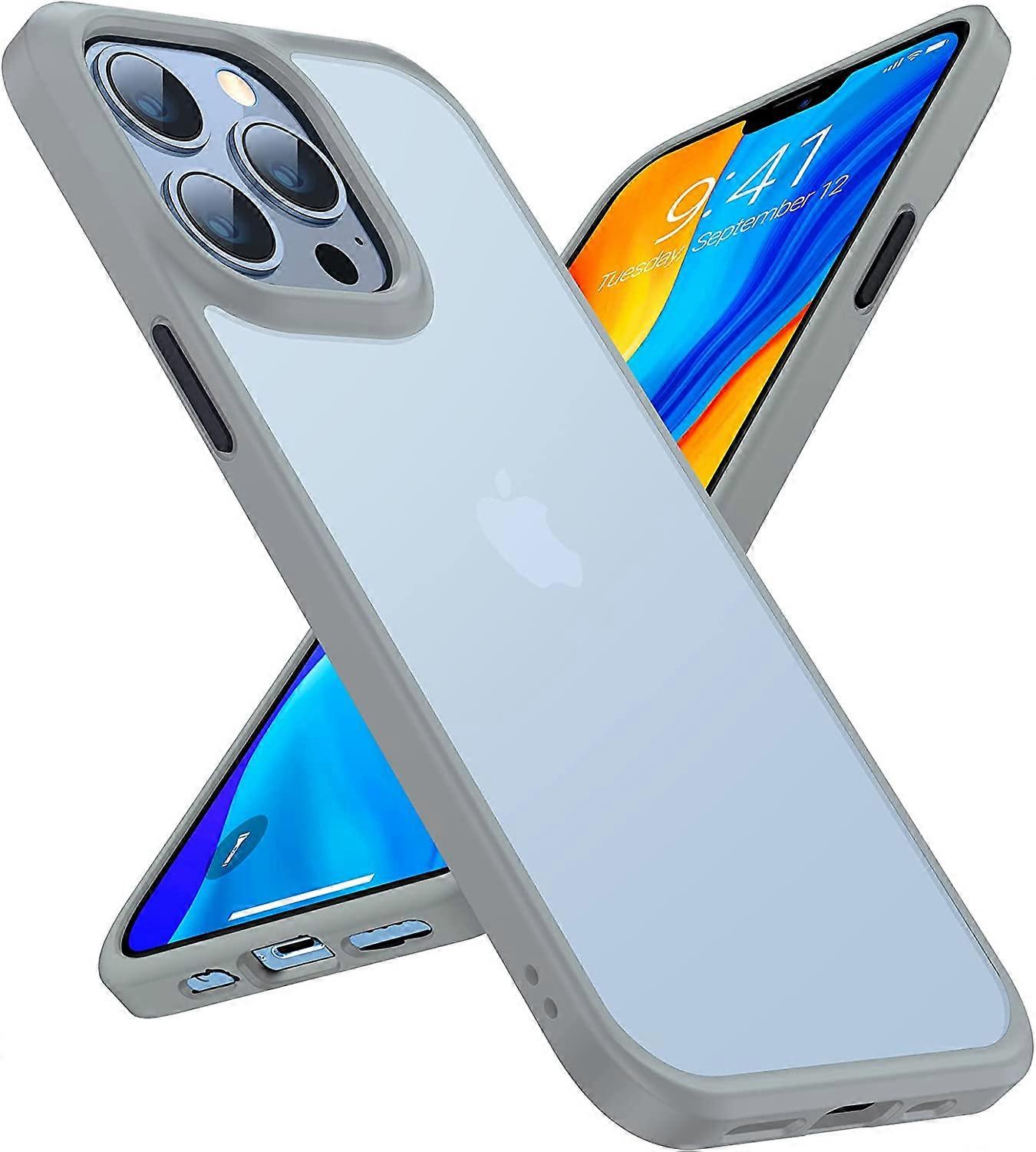 Shockproof Compatible for iPhone 13 Pro Max Case, [Military Grade Drop Protection] [Sleek Premium Touch] Translucent Matte Phone Case for iPhone 13 Pr