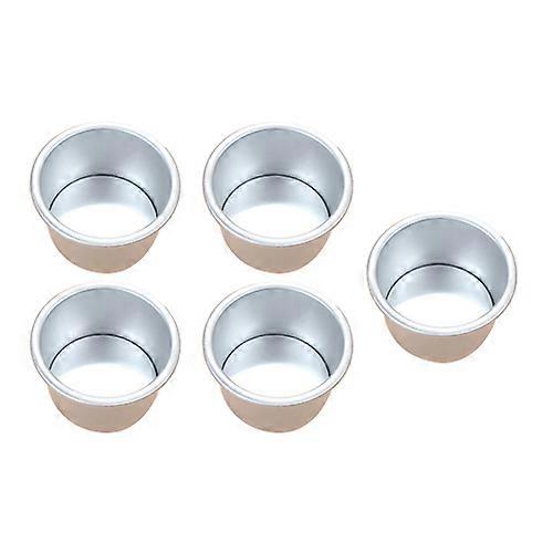 5Pcs 2.5inch Round Mini Cake Pan Removable Bottom Pudding Mold DIY Baking Tools