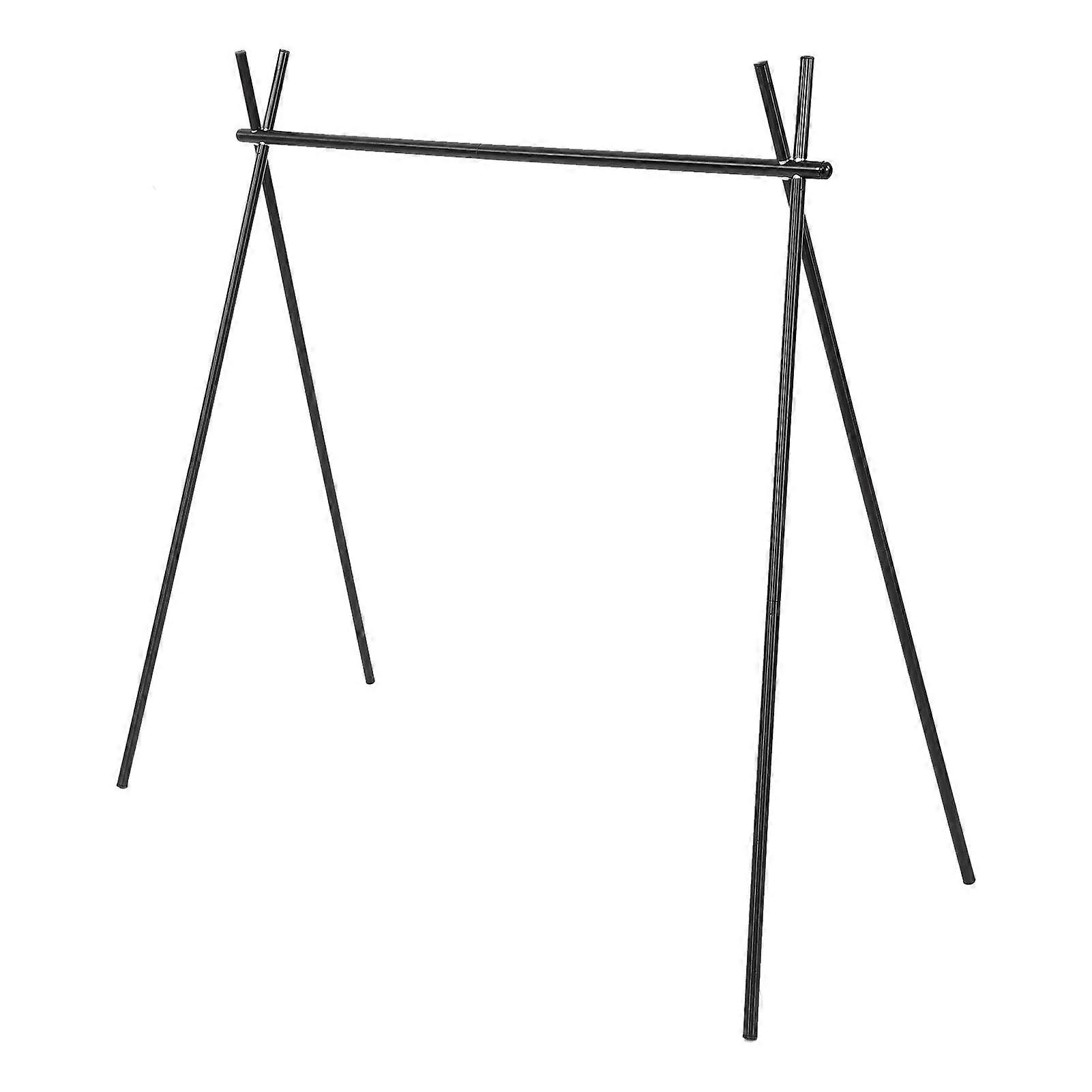 Hanging Rack Black Tripod Structure Folding Hanging Shelf with Storage Bag for Outdoor Camping Traveling Picnic