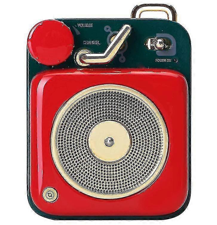 Naiwang Portable Wireless Bluetooth Speaker With Retro Speaker Button(red)
