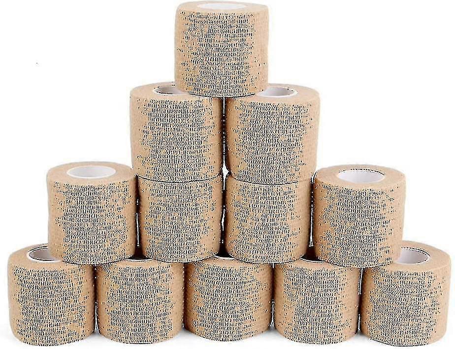 Bende autoadesive Involucro coesivo, 12 rotoli 2 pollici 5 iarde forte elastico