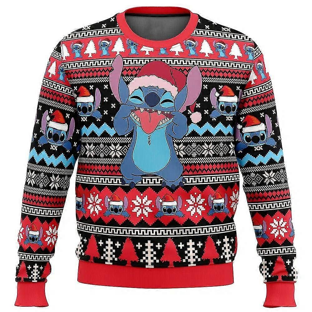 Cartoon Anime Christmas Sweatshirt Gift Santa Claus Pullover 2024 New Fashion Autumn Winter Men Women Clothing Tops