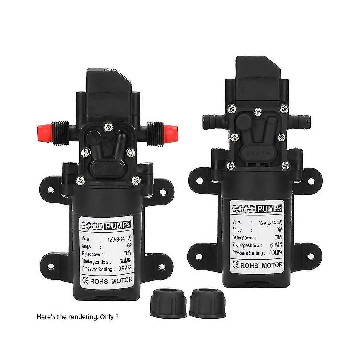 1pcs Automatic Flow Switch 6l/min Dc12v 70w 130psi Auto Diaphragm Water Pump Self Priming Pumps, St