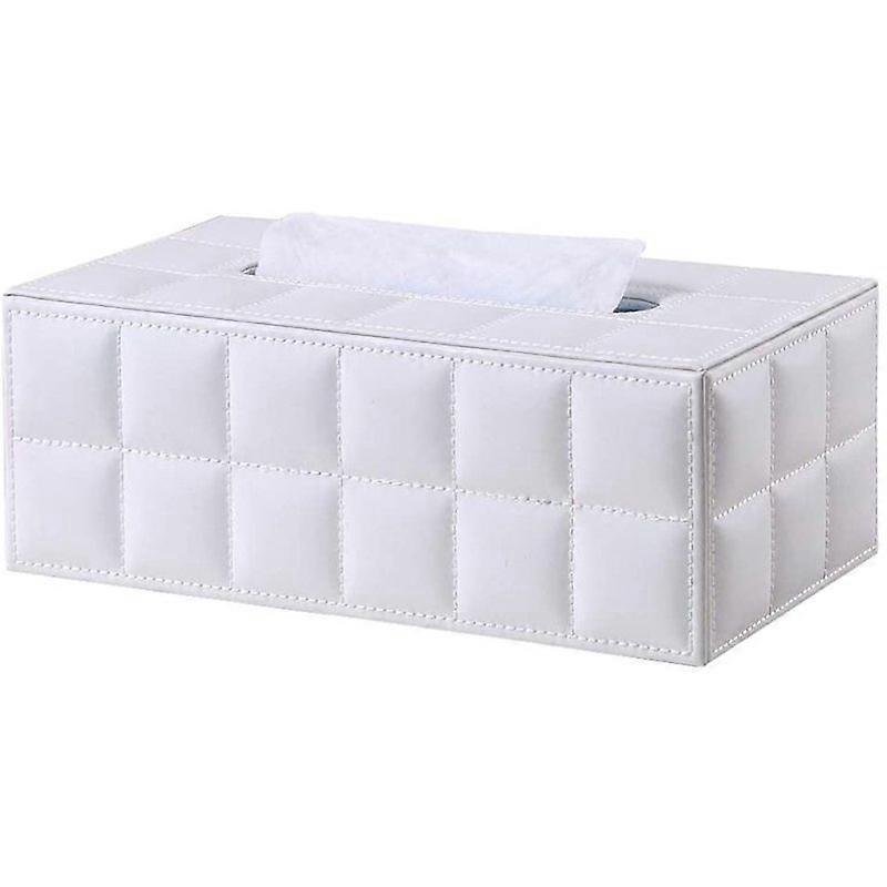 Cosmetic Tissue Box, Tissue Box aus Leder (weiß)