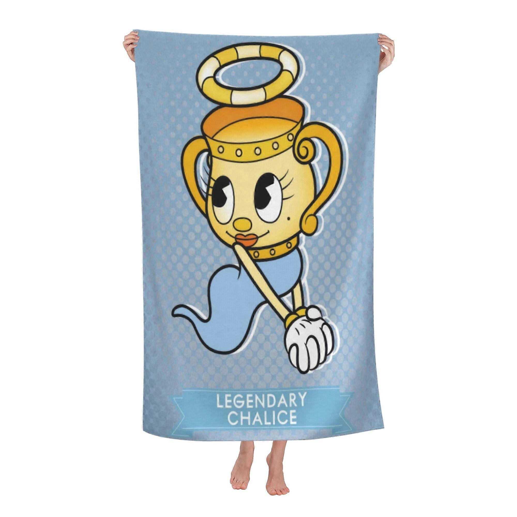 k710 Cuphead Beach Towel, Large Microfiber Bath Towel mtdw710