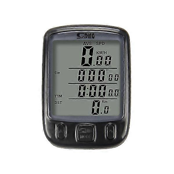 Waterproof Tachometer Multi-function Back Light Bike Speedometer Display Odometer - English Edition (black)