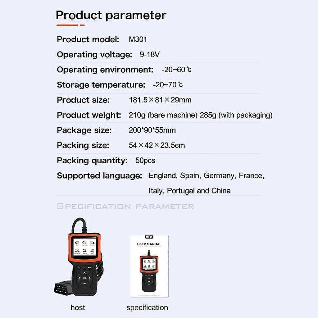 OBD SUV Transmission Car Engine Error Fault Code Reader Auto Diagnostic Scanner