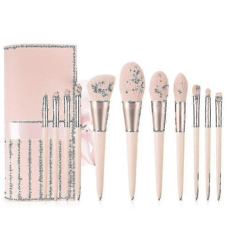 Pink Makeup Brush Set - 11 Pieces