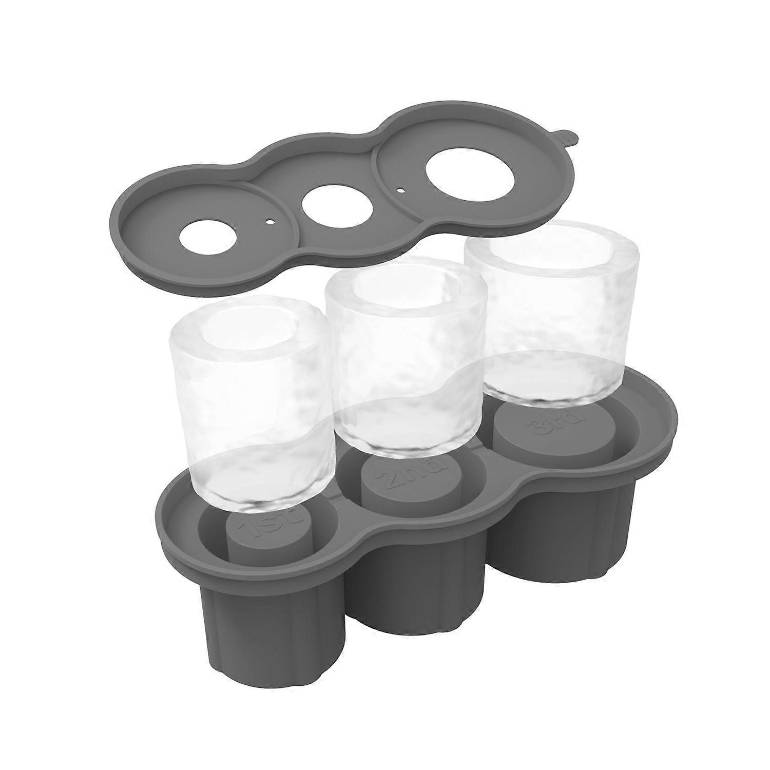Silicone Ice Mold Cylinder Ice Cube Tray for 20-40oz Tumbler Cup with Lid Hollow Shape Stackable