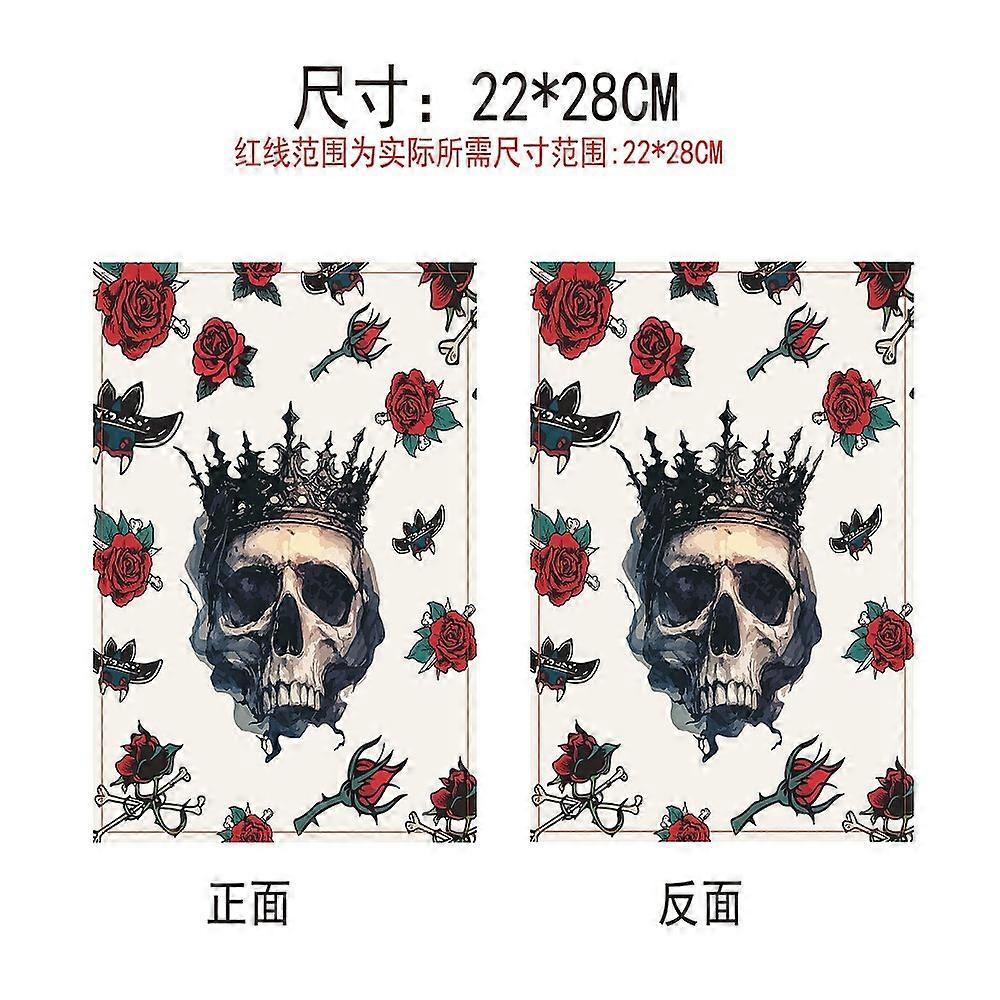 Cloth Book Cover Notebook Wraps Rectangle Skull 280x220mm