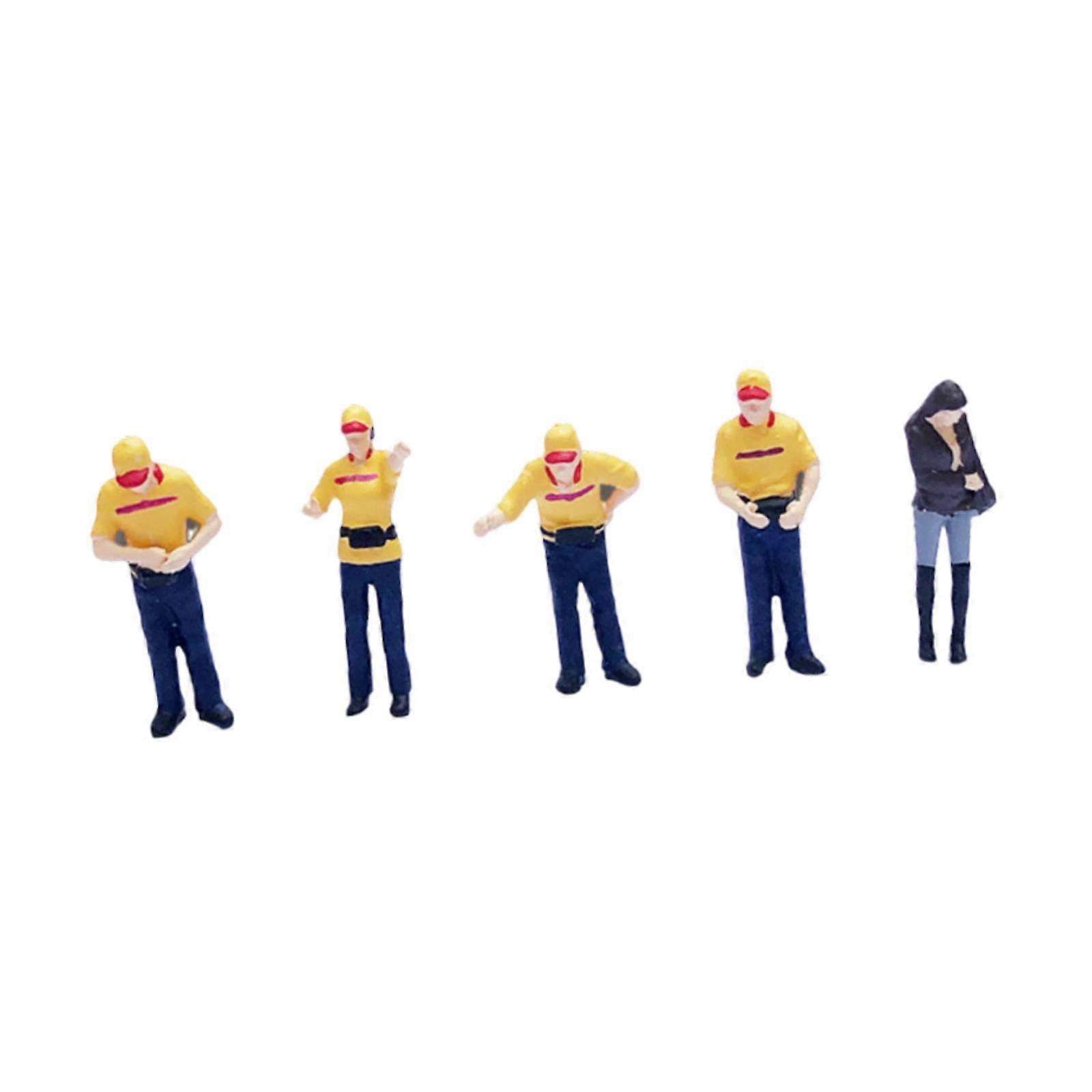 5x 1/64 Scale Model Collection Layout Decoration for Desktop DIY Scene Decor yellow set