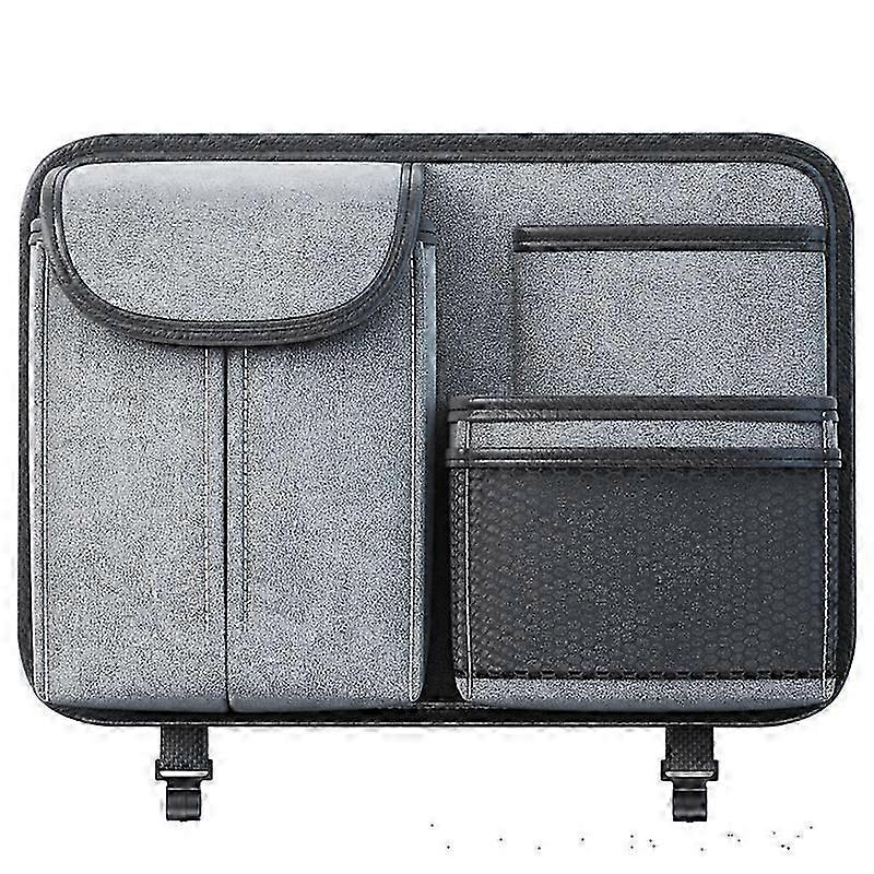 Sheepskin Leather Car Seat Back Organizer Tissue Holder Multi-function Storage Bag