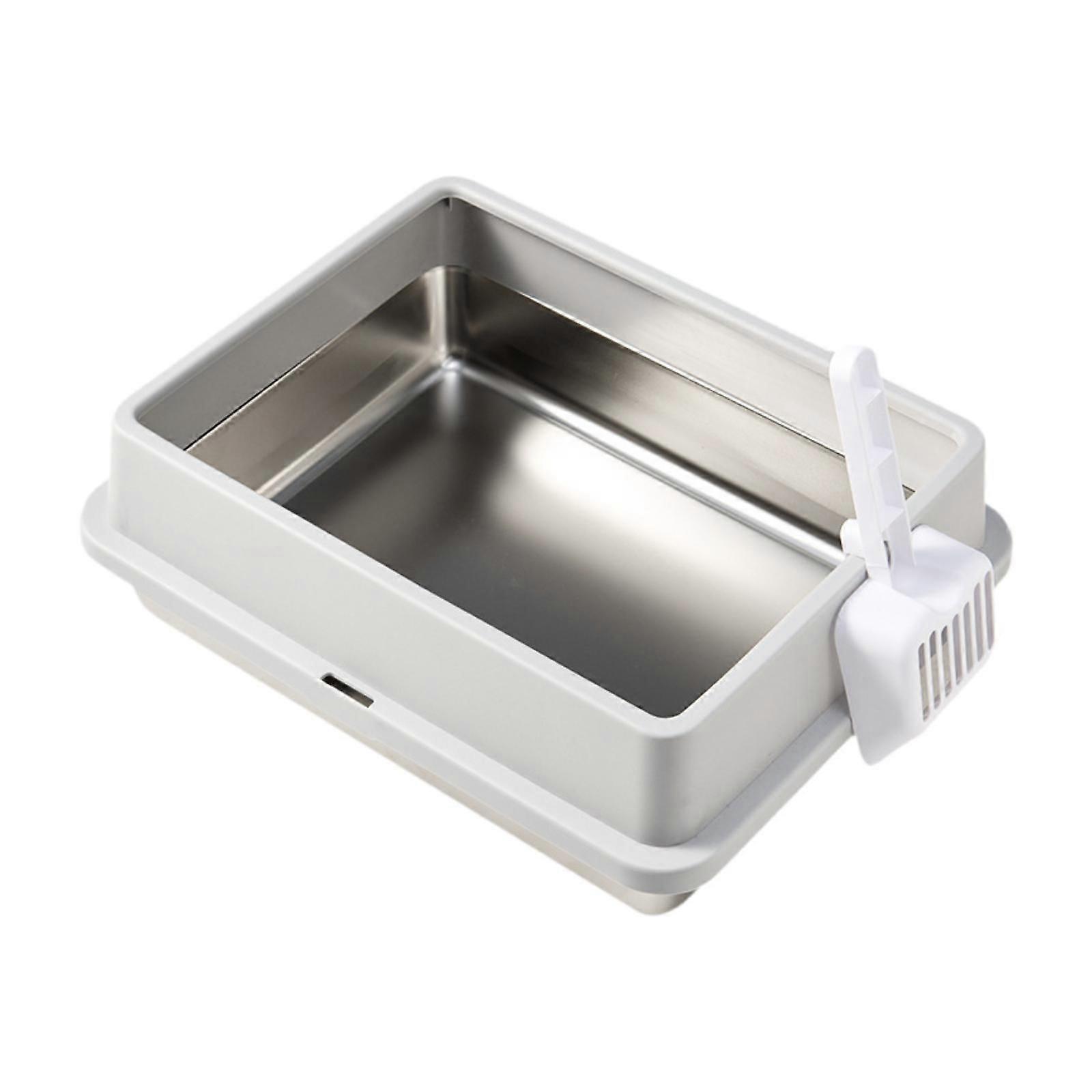 Open Top Pet Litter Box Easy to Use Open Top Cat Litter Tray for Indoor Cats