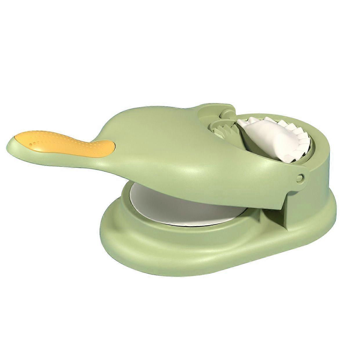 Dumpling Making Machine, 2 in 1 Dumpling Making Machine, Manual Dough Press Dumpling Bun Press Machine, Green