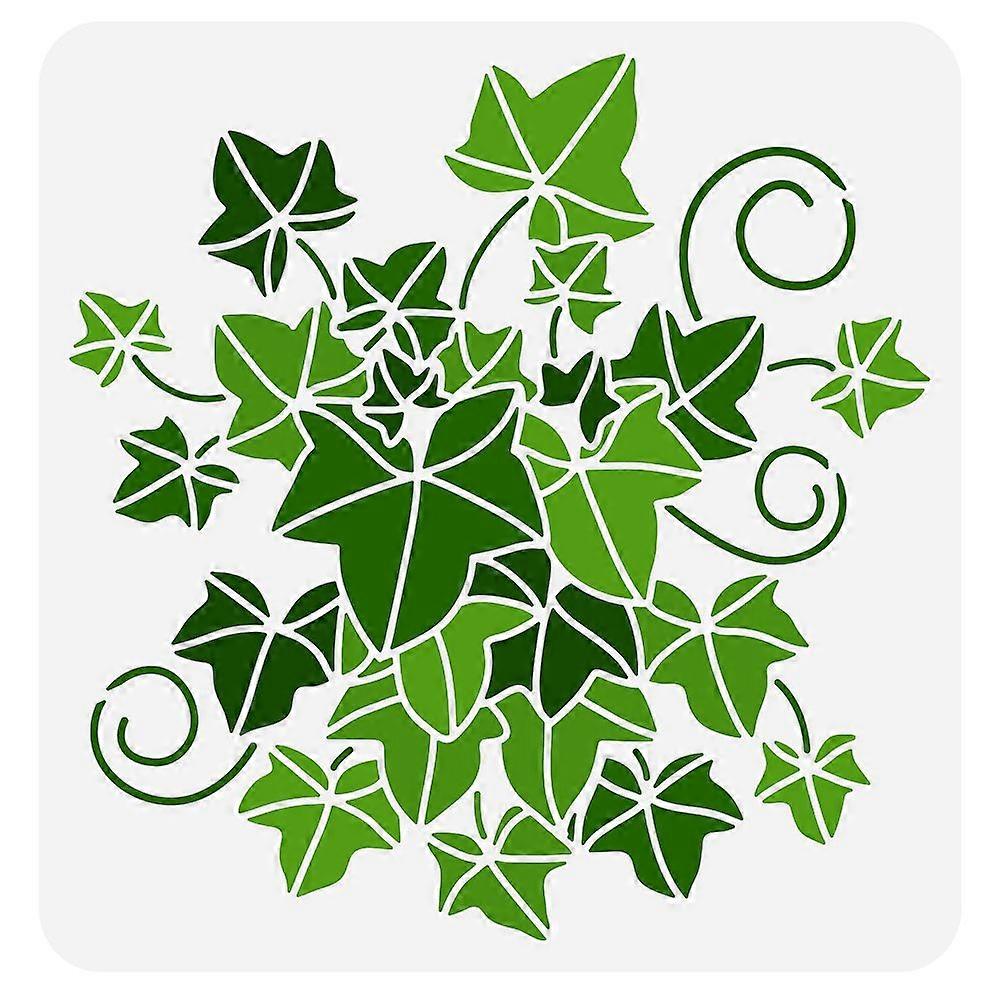 1pc PET Hollow Out Drawing Painting Stencils for DIY Scrapbook Photo Album Leaf Pattern 30x30cm
