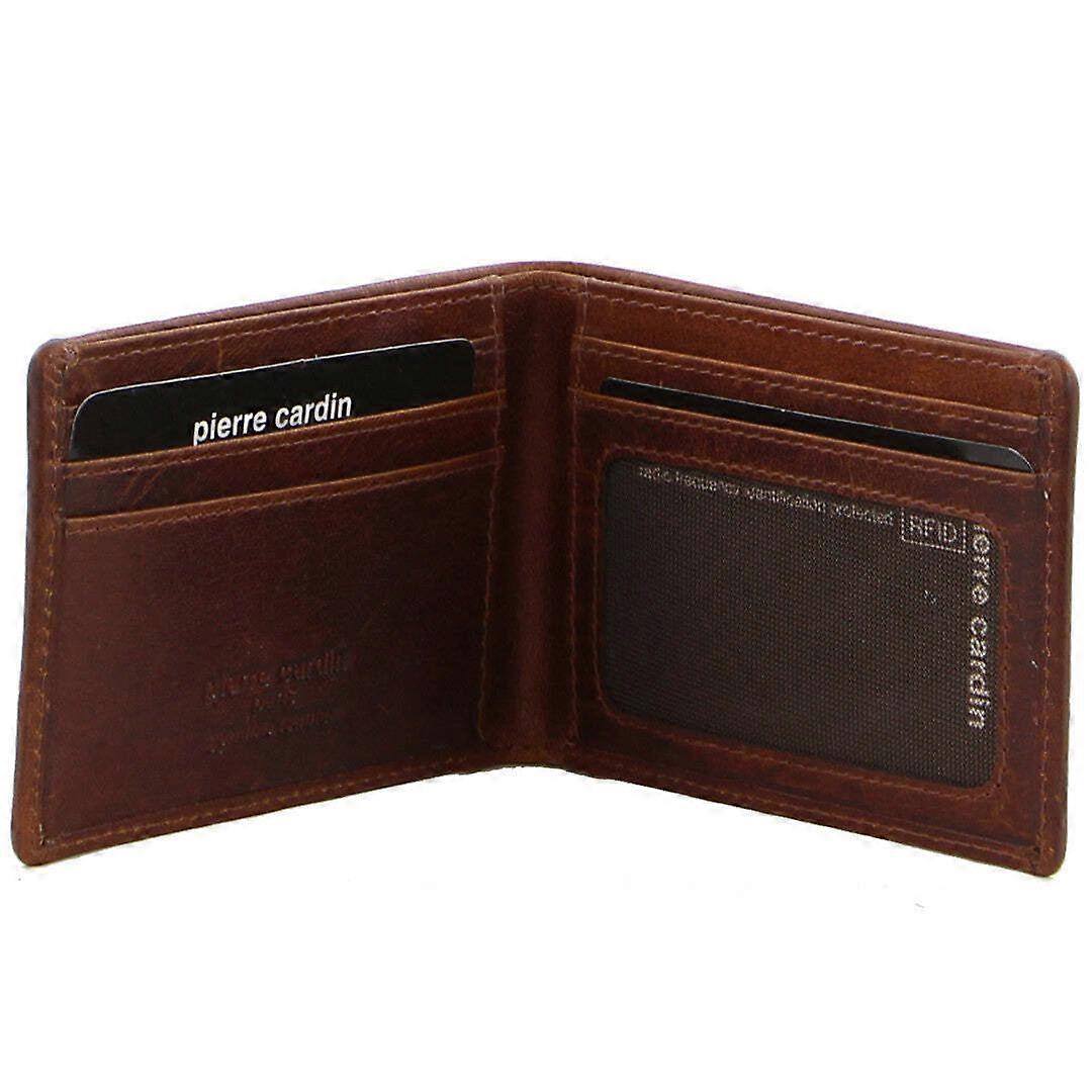 Pierre Cardin Mens Rustic Leather Wallet Bi