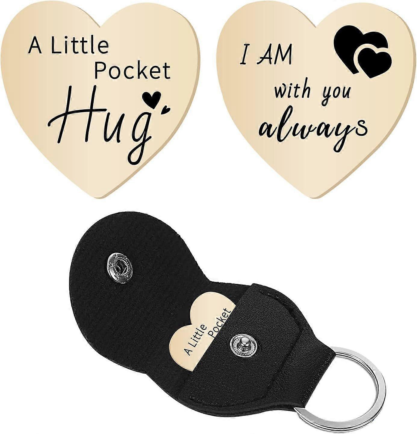 1 Set A Little Pocket Hug Token Heart Pattern Long Distance Relationship Keepsake