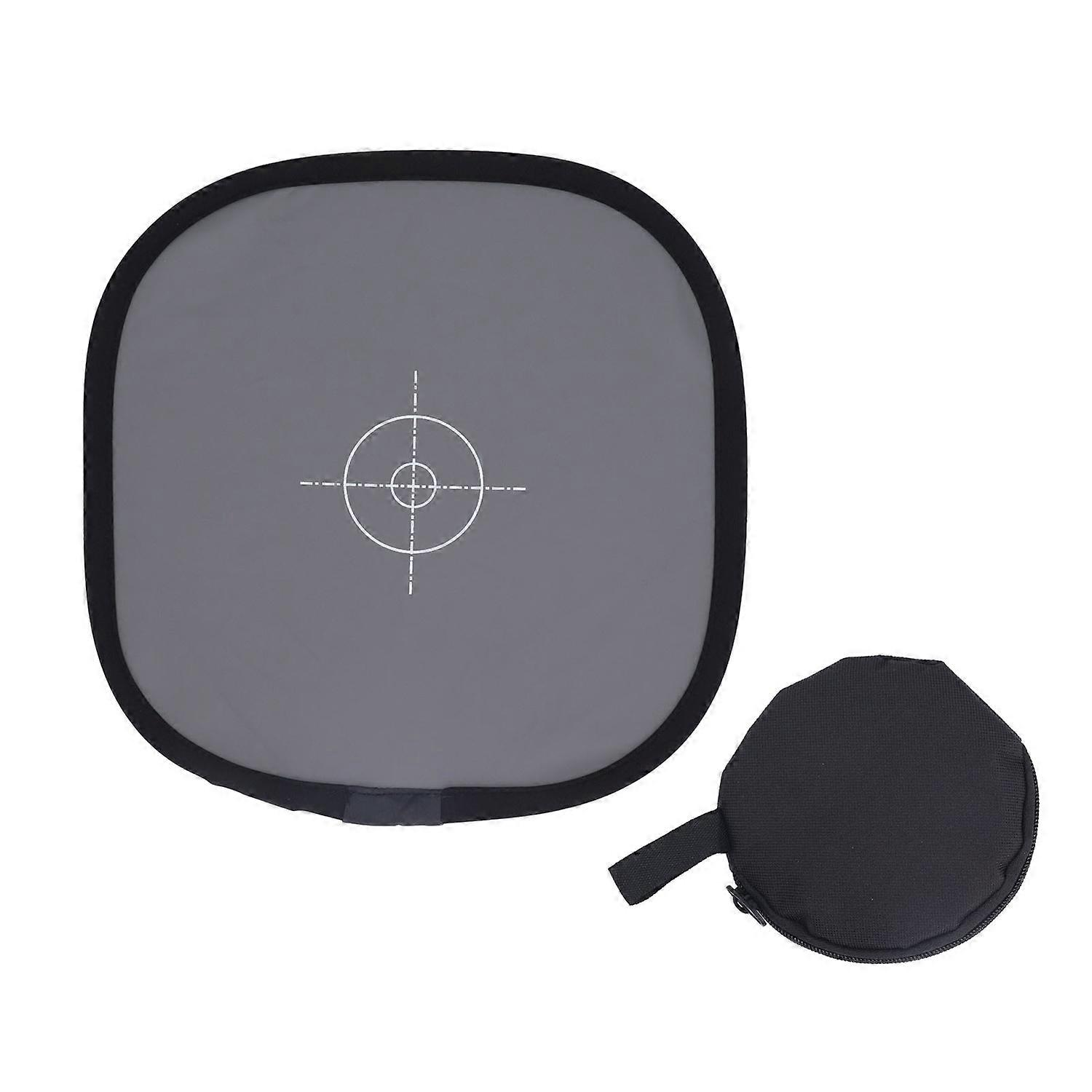 Camera Focus Board 30CM 18% Exposure Gray Reflectance Reflector Double Sided Foldable with Carry Pou