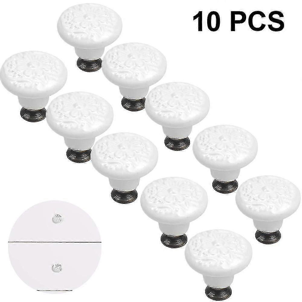 10 Pieces Ceramic Knobs, Vintage Cabinet Door Knobs, Drawer Knobs, Ceramic Door Knobs, Drawer Knobs, Dresser Knobs