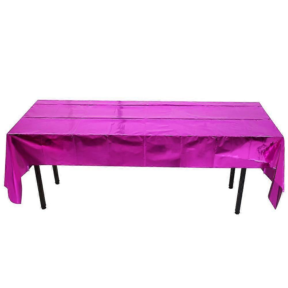 2 Pack Foil Tablecloth Table Cover Shiny Plastic Tablecloth Party Table Covers For Party Table Decor