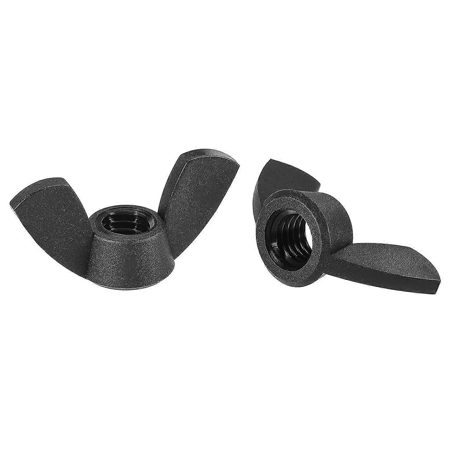 M8 Vingmutter Vingmuttrar Nylon Handvridningsfästen Svart 12st