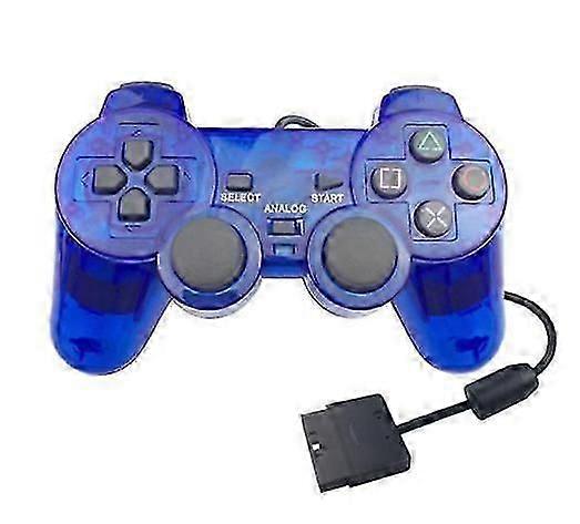 Doppelte Vibration Transparente Farbe PS2 Kabelgebundener Controller